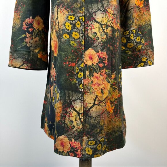 NWOT Johnny Was Traviata Military Jacket Floral Cotton Coat Size S - Picture 6 of 12